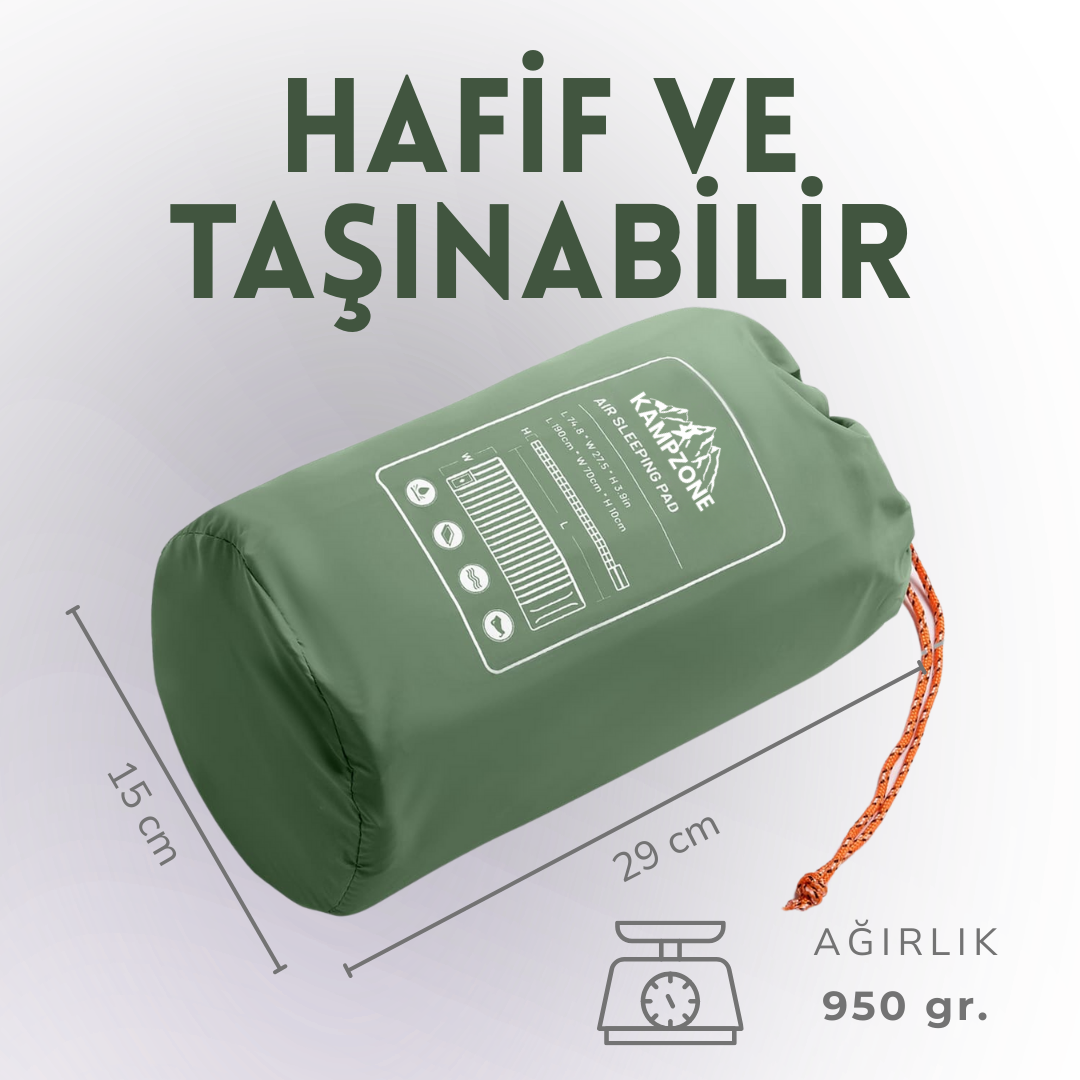 Kampzone - Ekstra Güçlü Hafif ve Kompakt Uyku Matı